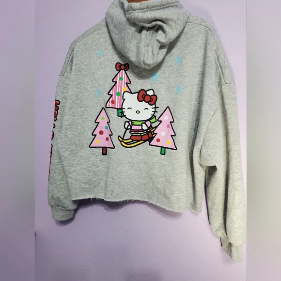 Aeropostale Gray Hello Kitty Hoodie LG To XXL - Picture 4 of 7